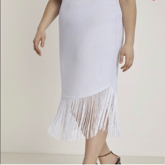 ELOQUII Fringe Skirt NWT Size 28 - Picture 1 of 12